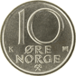 10-øremynt, kobbernikkel 10-øremynt, kobbernikkel