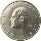 1-krone coin, cupro-nickel