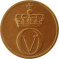 2-øremynt, bronse 2-øremynt, bronse