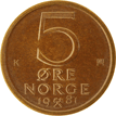 5-øre coin, bronze