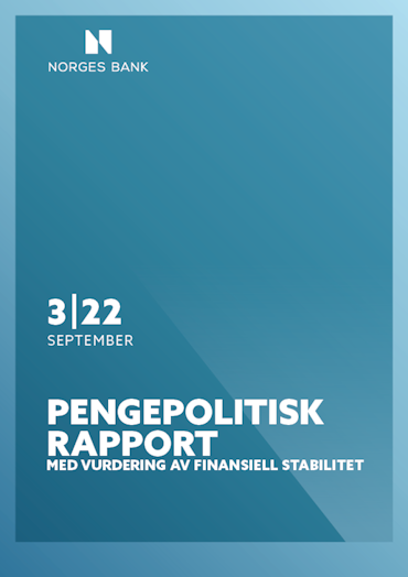 Forsidebilde av publikasjonen Pengepolitisk rapport med vurdering av finansiell stabilitet 3/2022