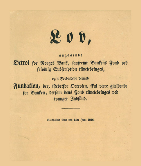 Lov om Norges Bank 1816
