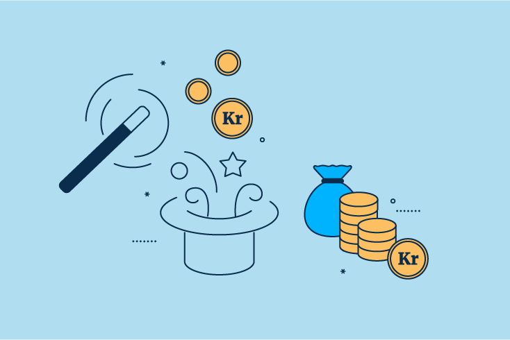 Illustrasjon av penger