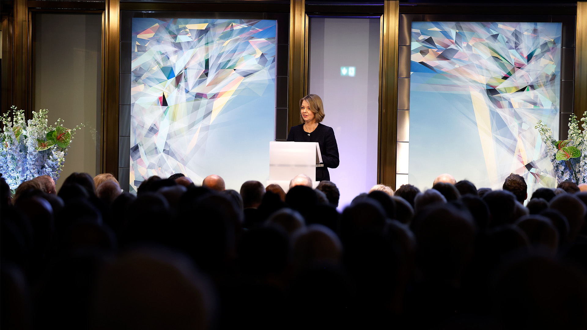 Sentralbanksjef Ida Wolden Bache på talerstolen 16. februar 2023