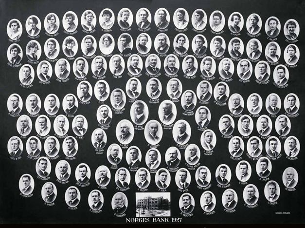 Ansatte i Norges Bank i 1927