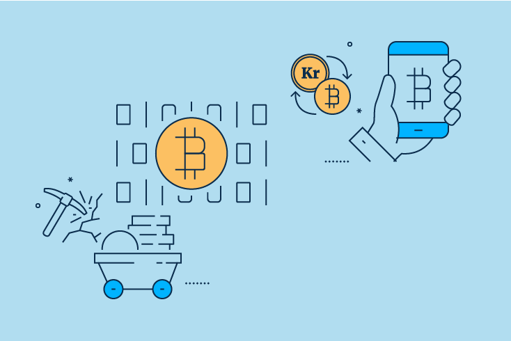 Illustrasjon av kryptovaluta