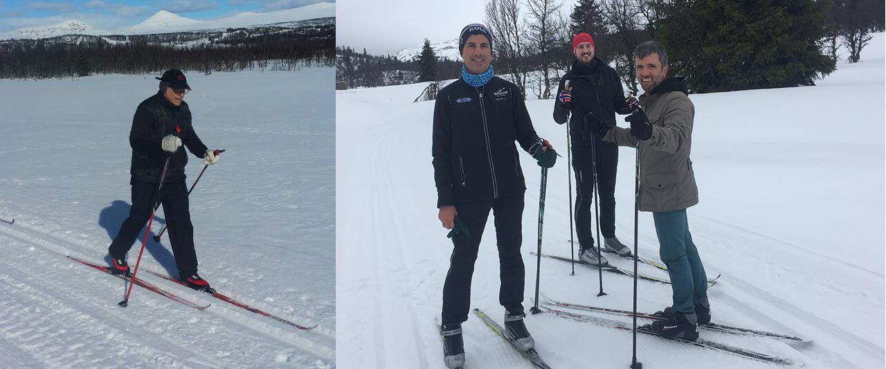skiing