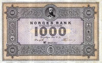 1000 kroner banknote