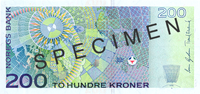 200-kroen note from 2009