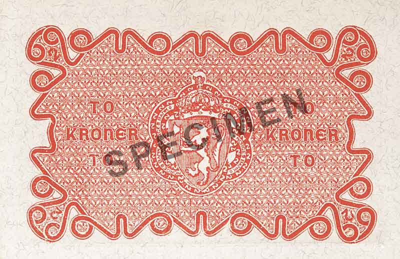 2-krone note, reverse 2-krone note, reverse