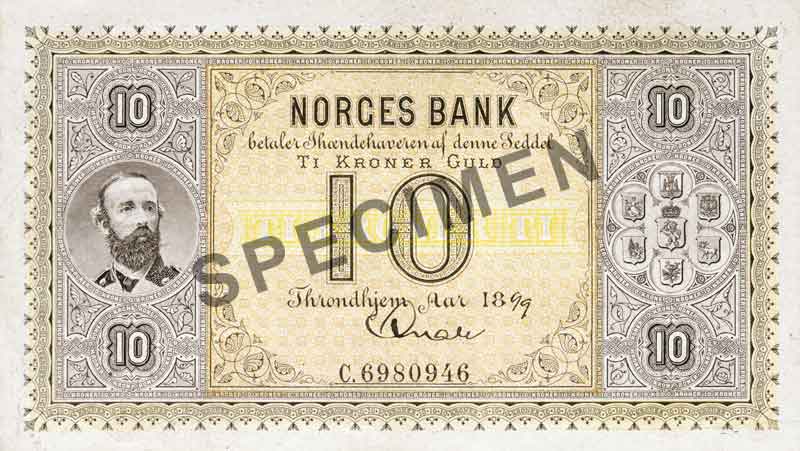 10-krone note, obverse
