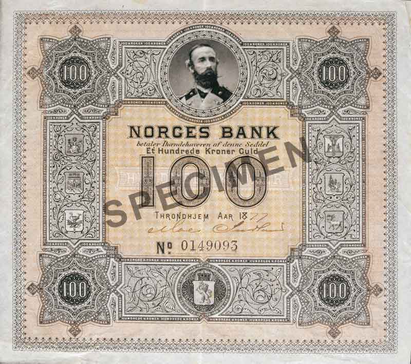 100-krone note, obverse 100-krone note, obverse