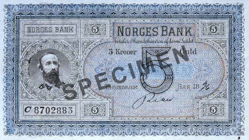 5-krone note, obverse