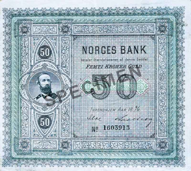 50-krone note, obverse