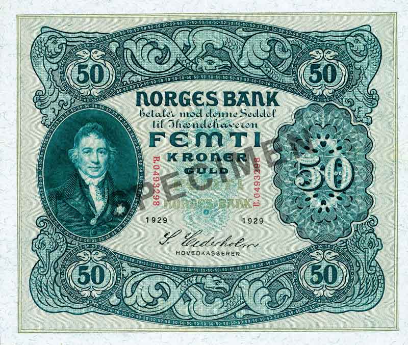 50-krone note, obverse 50-krone note, obverse