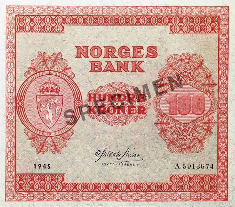 100-krone note, obverse