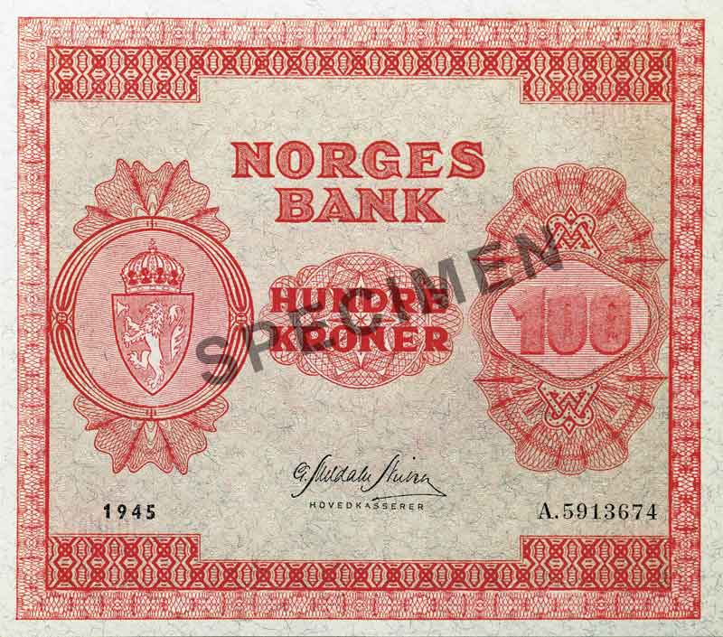 100-krone note, obverse 100-krone note, obverse