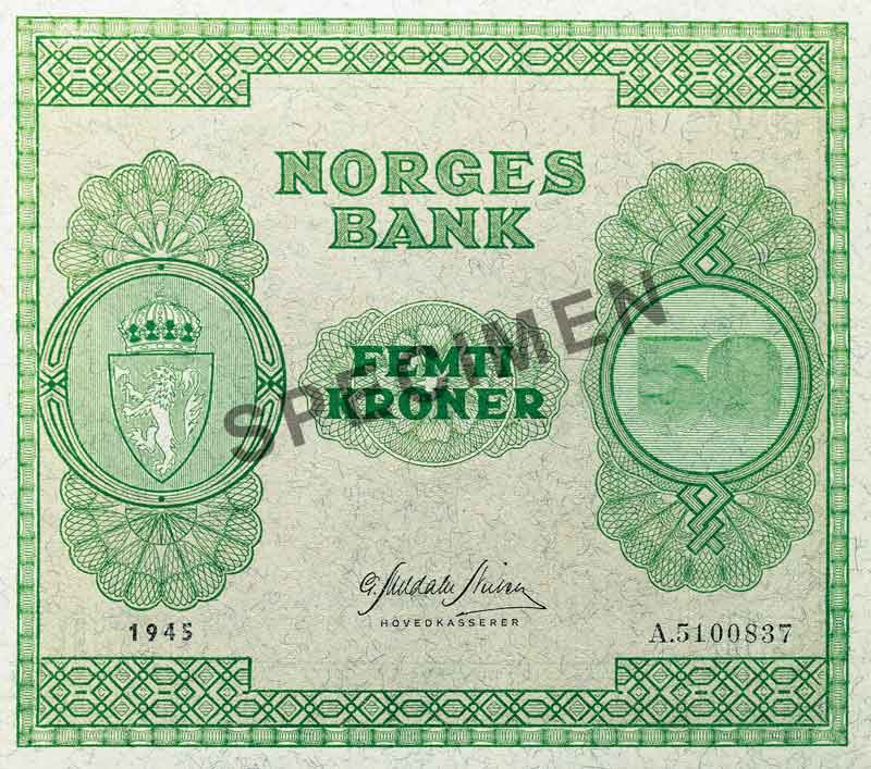 50-krone note, obverse 50-krone note, obverse