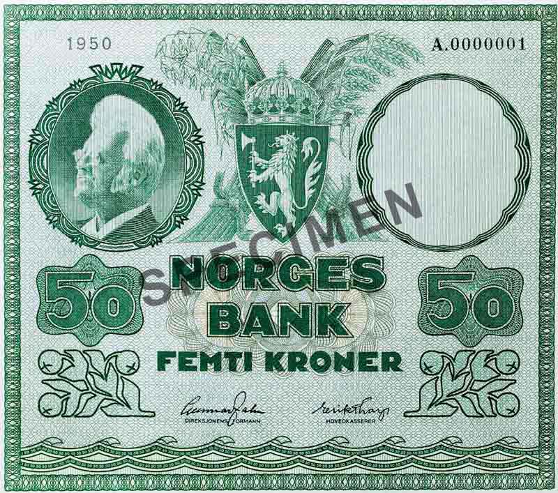 50-krone note, obverse 50-krone note, obverse