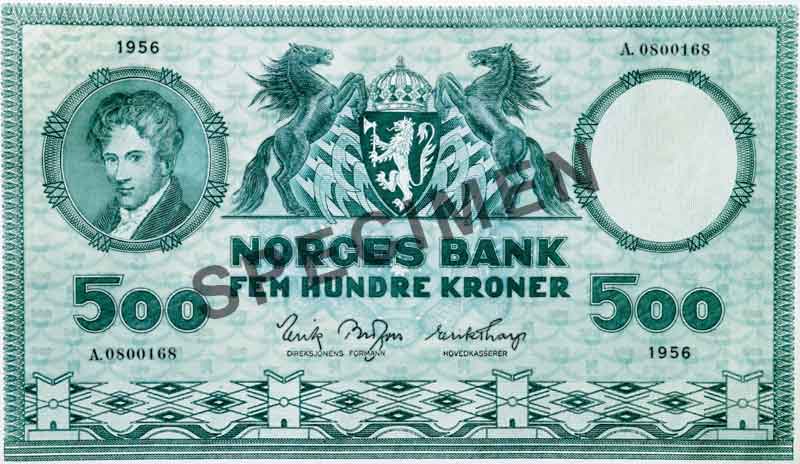 500-krone note, obverse 500-krone note, obverse