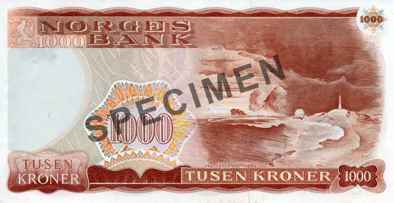 1000-kroneseddel, bakside 1000-kroneseddel, bakside