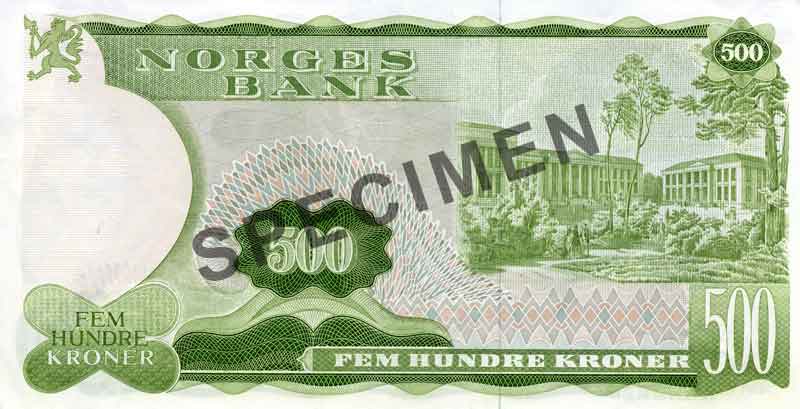 500-kroneseddel, bakside 500-kroneseddel, bakside