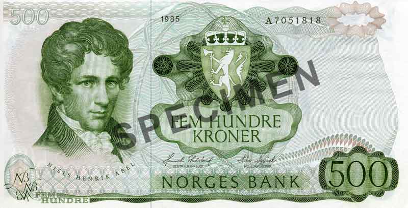 500-kroneseddel, forside