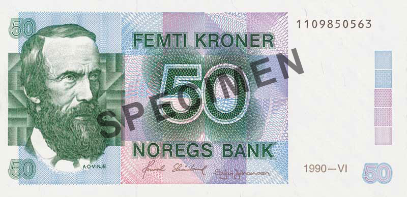 50-krone note, obverse 50-krone note, obverse